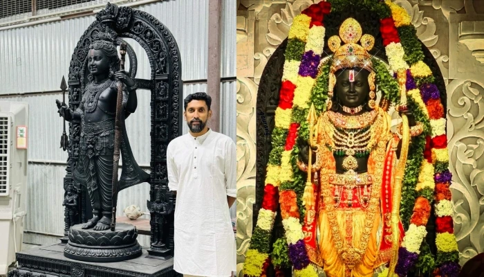 Arun With Ram Statue